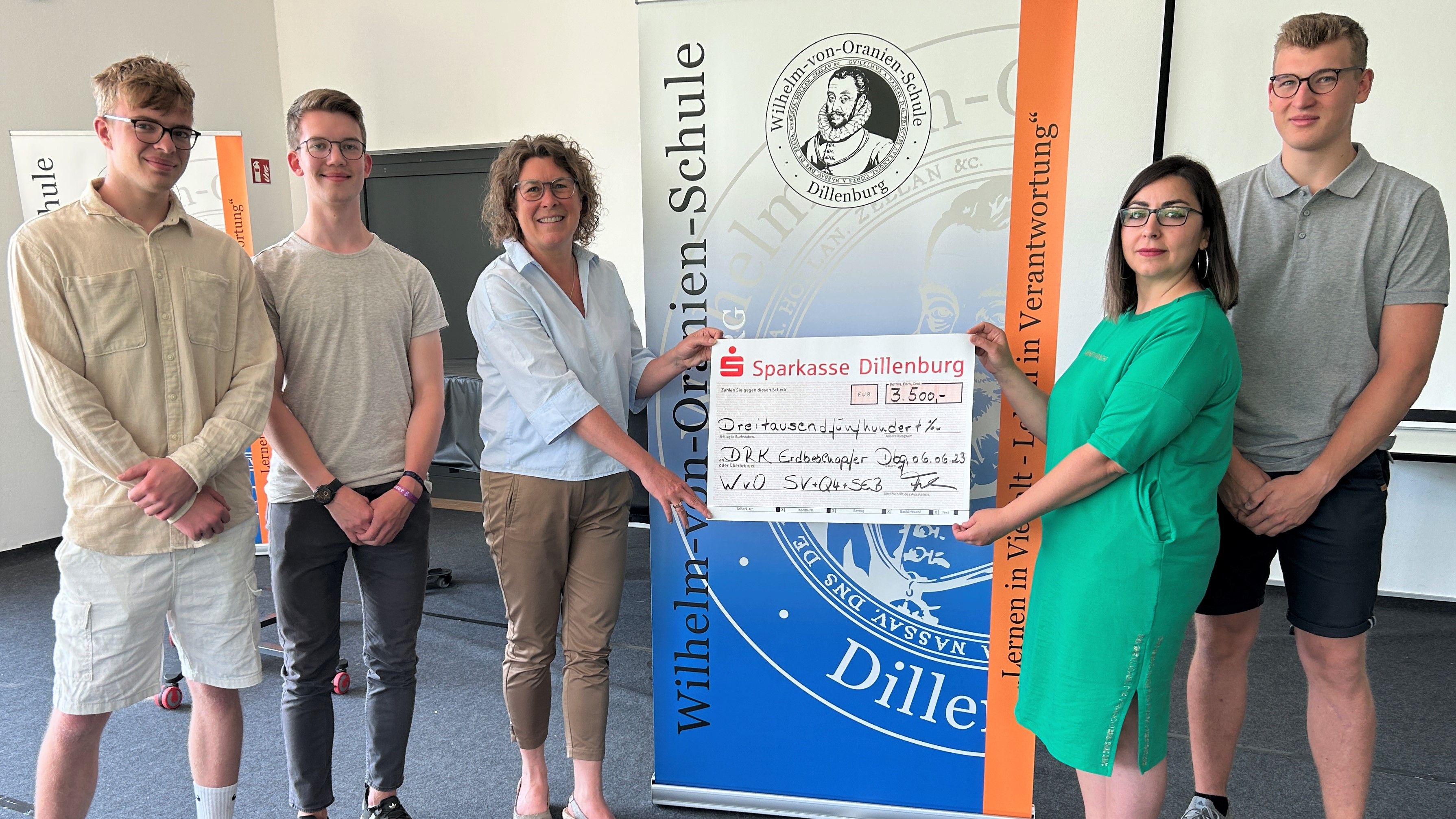 WvO-Schulgemeinde spendet 3.500 Euro für Erdbeben-Betroffene